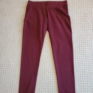 Pact Organic Cotton Women's Maroon Leggings Size Small w/Stretch NEW!